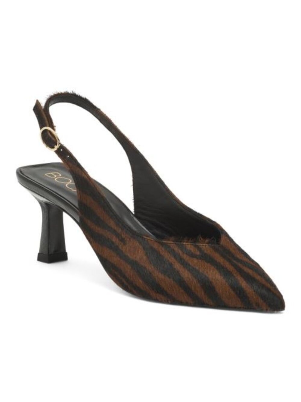 BOCAGE Leather Heel Sling Back Shoes